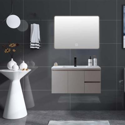 Chine Cabinet en céramique moderne de miroir de coiffeuse de salle de bains de vanité de salle de bains avec des lumières à vendre