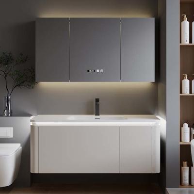 China Skincare Cloud Rock Integrated Basin Cabinet Bathroom Vanities Plywood for sale