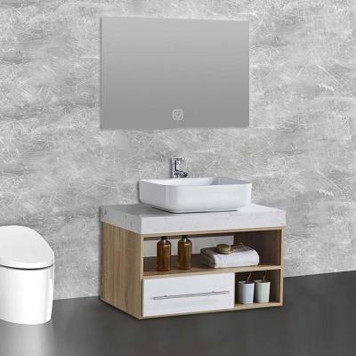 China O armário de banheiro superior ajustou a superfície do PVC com vaidade Eco amigável à venda
