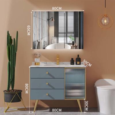 China Single Washbasin Bathroom Cabinet With Drawer Floor Mounted for sale