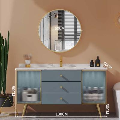 China Euro Style Bathroom Furniture Cabinets Solid Wood Small Bathroom Vanity With Legs for sale