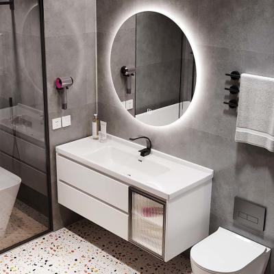 China 35-37 In Wall Mounted Bathroom Vanity With Sink Rectangle Shape for sale