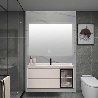 China 80*60cm Wall Mount Bathroom Vanity Plywood Mirror Cabinet Different Colors for sale