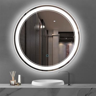 China SONSILL Smart LED Bathroom Mirror Euro New Modern Wall Mount Round Touch Switch for sale