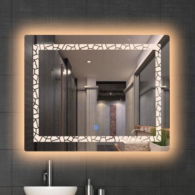 Cina Touch Sensor Wall Mounted LED Mirror Rectangle shape 4mm thickness in vendita