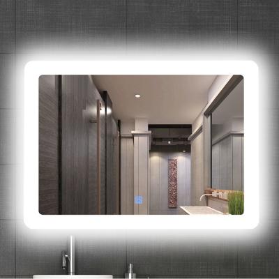 China 800x600mm Rectangle Bathroom Mirrors 4mm Thick Aluminum Frame for sale