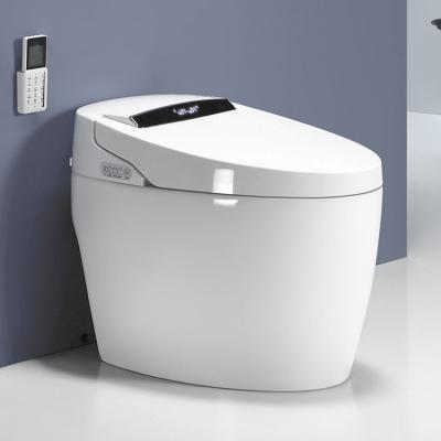 China Floor Mounted Ceramic One Piece Intelligent Toilet Bowl Bathroom White Bidet for sale