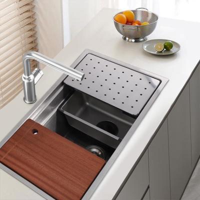 China Rectangular 304 Stainless Steel Kitchen Sink With Premium Vacuum Plating Nano Coating Te koop