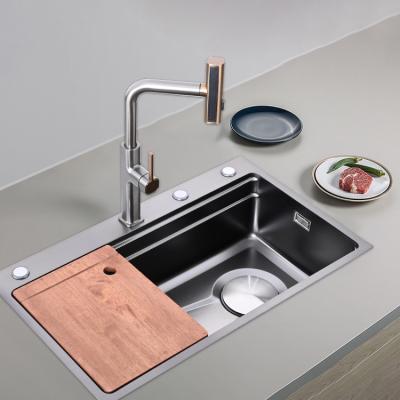 China SONSILL Nano Color 304 Stainless Steel Kitchen Sink With Cutting Board for sale