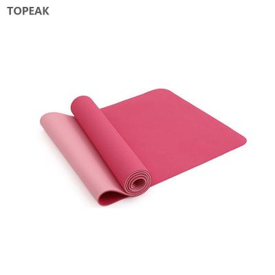 China Multi Colour 100 TPE Yoga Mat 6mm 4mm 5mm Anti Slip Workout Mat for sale