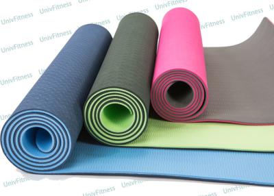 China Skidless Eco Friendly Tpe Yoga Mat Roll For Hot Yoga Workout Routine for sale