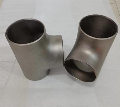 China Butt Welded Titanium Gr2 Gr4 Gr5 Straight Tee With ASME B16.9 B36.19M for sale