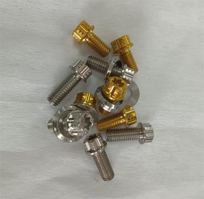 중국 고품질의 티타늄 완전히 힌트 된 헥스 소켓 플랜지 볼트 Gr1,Gr5,Gr12 사용자 정의 판매용