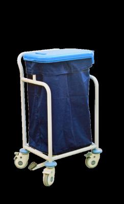 China Simple Stainless Steel Medical Trolley Hospital Clinic Furniture With Dirt Bag for sale