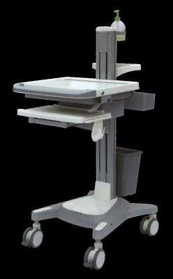 China High Performance Stainless Steel Medical Trolley Movable Computer Trolley for sale