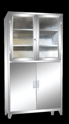 China Economic Medical Storage Cabinets Glass Doors Corrosion Resistance for sale
