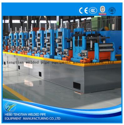 China ERW140 Stable Tube Mill Machine , Cold Saw Square Pipe Making Machine for sale
