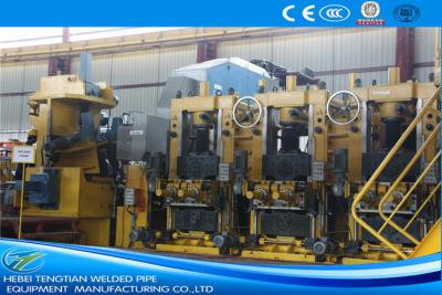 China Large Size Yellow ERW Pipe Mill Pipe Making Machine Round Shape Max 25m / Min Speed for sale