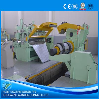 China PLC Control Steel Slitting Machine First Garde 25 Strips Blue Colour CE for sale