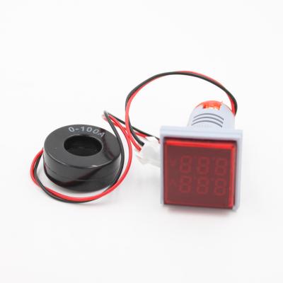 China LED Indicator 22mm Ac Volt Amp Meter With Screw Terminals for sale
