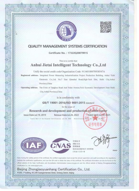 Quality Certification - ZHAOJUNSONG Co., Ltd.