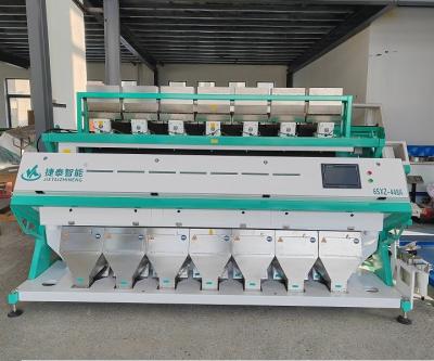 China 7 escaleras 448 canales Máquina de clasificación de color de grano con sensor CCD en venta