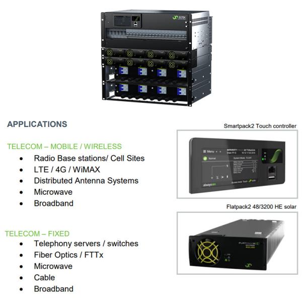 Quality 300/500A 4U Distribution Eltek Power Supply System Flatpack2 Solar Autonomous for sale
