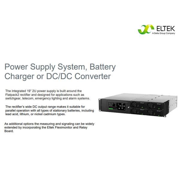 Quality Eltek Rectifier Flatpack2 19inch 2U DC Power Supply System Embedded Integrated for sale