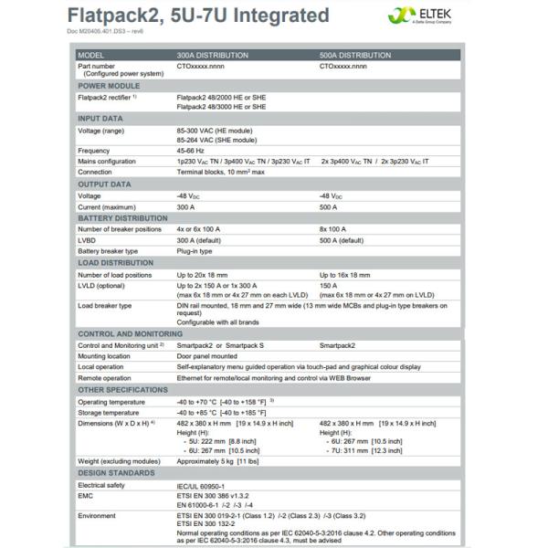 Quality FP2 24KW Rectifier Telecom Hybrid System ELTEK Flatpack2 2000w 48v SHE 5U-7U for sale