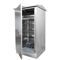 Quality OEM Stainless Steel SS316 Telecom Battery Cabinet With Air Conditioner Cooling for sale