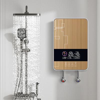 China Venta global de baño de bajo consumo eléctrico calefacción de agua instantánea de la casa Acero inoxidable botón táctil de pared IPX4 220 en venta