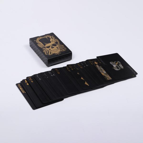 Quality Personalised Black PVC Playing Cards Custom Printing for sale