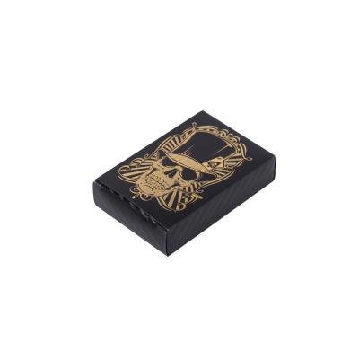 Κίνα Μαύρες κάρτες πόκερ από πλαστικό PVC με χρυσαφένιο και ασημένιο σφραγίδα προς πώληση