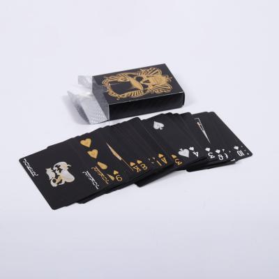 중국 가족 방수 코팅 테마 게임 카드 52 카드 매트 블랙 판매용