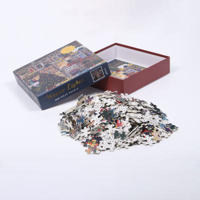 China 500 Pieces Custom Printed Puzzles Jigsaw Cardboard For Adult for sale