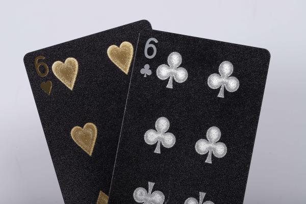 Quality Pantone Color Custom Printed Playing Cards Order Online Matte Black for sale