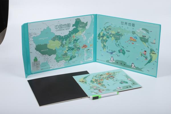 Quality Earth Map Magnetic Jigsaw Puzzle Board Personalised For 3 Years Old for sale