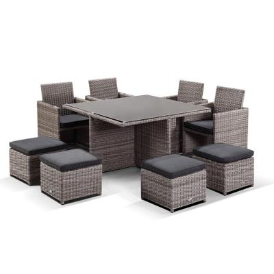 China Luxury Garden Poly Rattan Handwoven Solaris High Synthetic Wicker Outdoor Furniture Set for sale