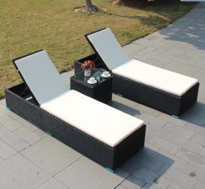 China Leisure Aluminium PE Rattan beach chair For Hotel All weather Outdoor Garden Patio Lounge chaise chair for sale
