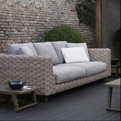 China Leisure Aluminium PE Rattan Outdoor Garden Backyard Sofa sets wicker Patio sofa furniture for sale
