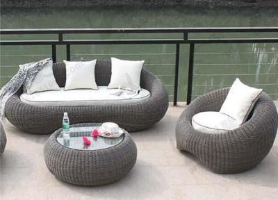 China Leisure Aluminium PE Rattan Wicker furniture Outdoor Garden Backyard Sofa sets wicker Patio sofa for sale