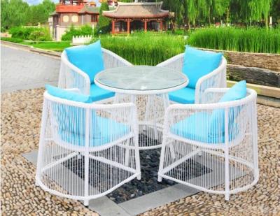 China Leisure Aluminium Outdoor Garden wicker chair PE Rattan chair patio Backyard table and chairs for sale