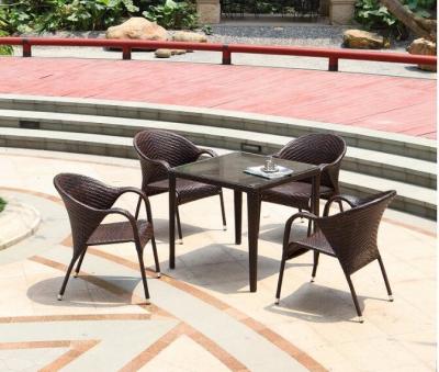 China Hot Modern PE Rattan Chair Aluminium Outdoor Garden wicker table and chairs sets for sale