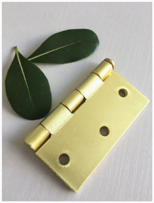 China Tipo de cobre amarillo resistente flojo embalaje de madera del extremo de Matt de las bisagras de puerta de la vertiente del Pin en venta