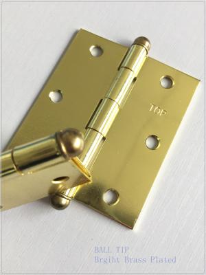China High Lights Ball Head Heavy Duty Door Hinges , Cabinet Door Hinges Bright Color for sale