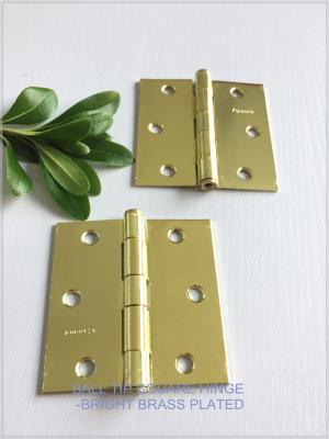 China Yellow Color Ball Tip Hinges , Heavy Duty Flush Mount Hinges Highly Polished for sale