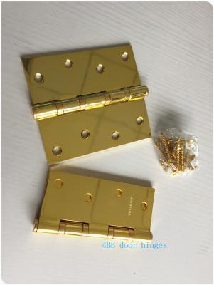 China OEM Ring Stainless Steel Ball Bearing Door Hinges GP Golden Plated 3.0mm for sale
