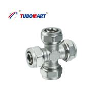 Quality Brass Pex Tube Compression Fittings Chrome Plated Water Supply Compression Fittings for sale