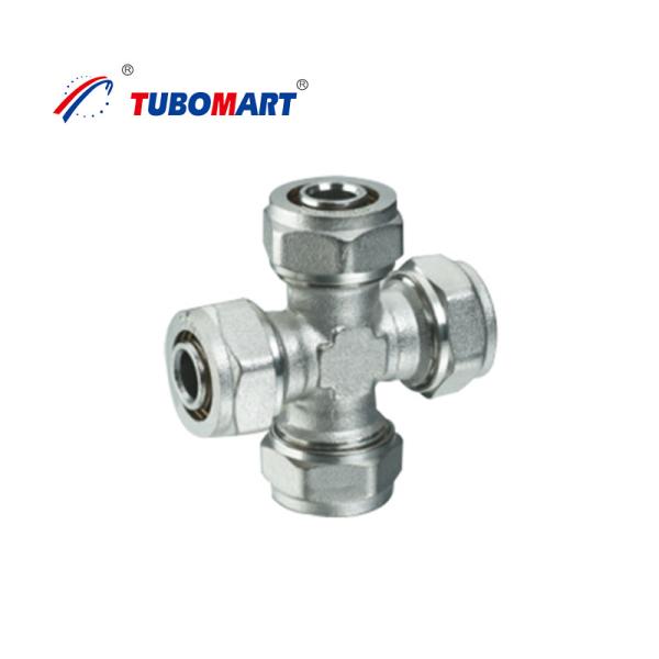 Quality Brass Pex Tube Compression Fittings Chrome Plated Water Supply Compression for sale