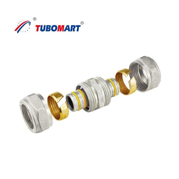 Quality Brass Pex Tube Compression Fittings Chrome Plated Water Supply Compression for sale